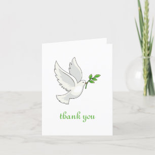 Carte De Remerciements Flying Peace Dove Graphic