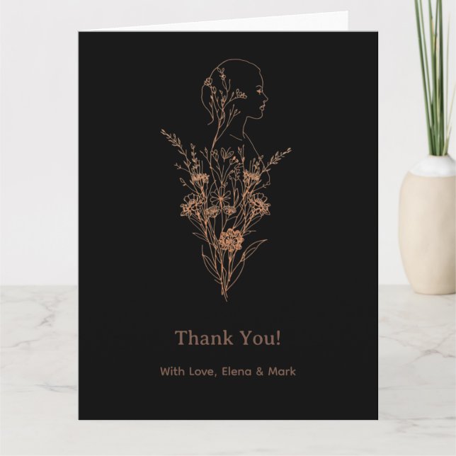 Carte De Remerciements Folded Thank You Card (Devant)