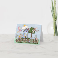 Carte de remerciements Folk Art House