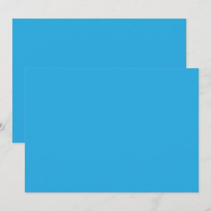 Carte De Remerciements fond bleu avec chat noir et blanc sur