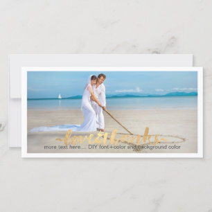 Carte De Remerciements Fond de remerciement pour photo de mariage DIY Pix