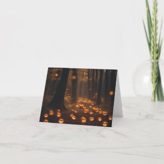 Carte De Remerciements Forest of Spirt Pumpkins