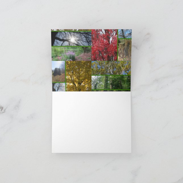 Carte De Remerciements Forest/Trees Collage (Intérieur)