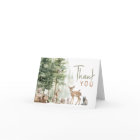 Forêt Bois Animaux Baby shower plié