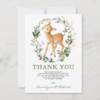 Forêt de cerfs de bois mignonne verte Baby Fawn