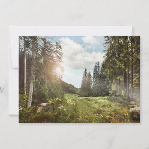 Carte De Remerciements Forêt   Sun Peeking Thru