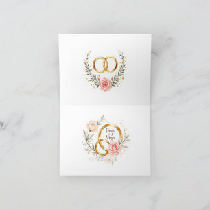Carte De Remerciements Forever & Always - Anneaux Mariages romantiques Ar