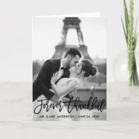 Forever Thankor Brush Script Mariage Moderne Pliag