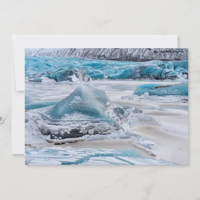 Carte De Remerciements Formations De Glace Sur Glacier (Devant)