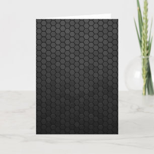 Carte De Remerciements Forme d'hexagone noir