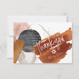 Carte De Remerciements Formes d'aquarelle Bat mitzvah PixDezines