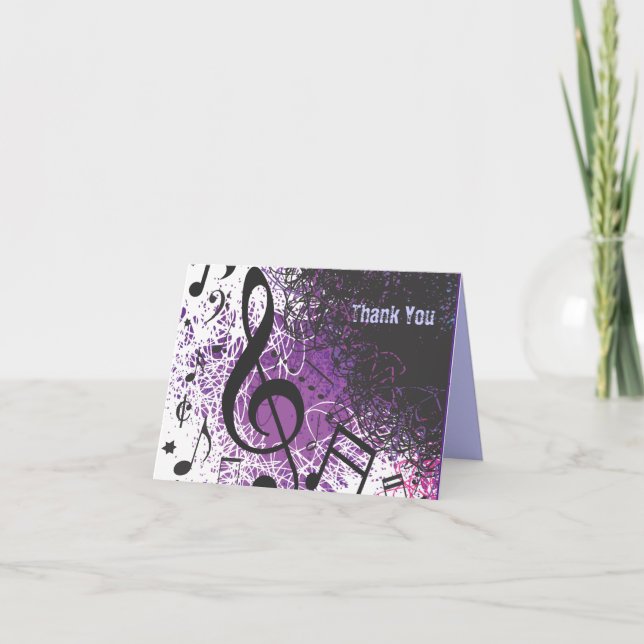 Carte de remerciements FOU de bat mitzvah de barre (Devant)