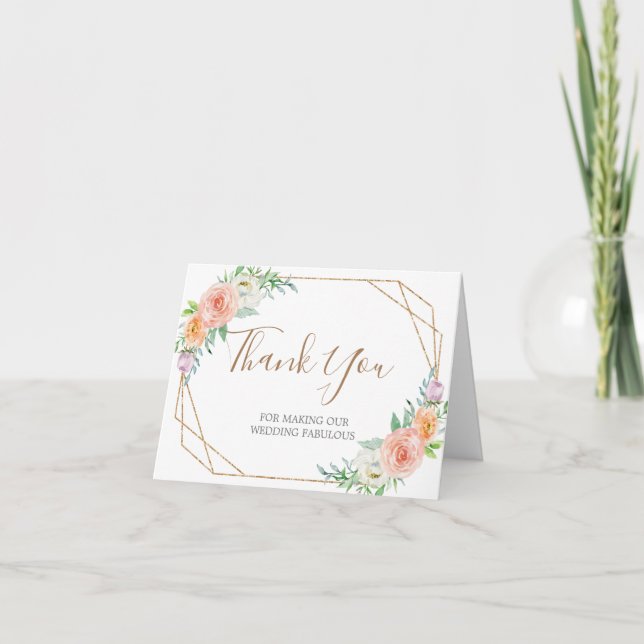 Carte de remerciements fournisseur de Mariage de f (Devant)