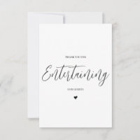 Carte de remerciements fournisseur mariage - DJ/Ba