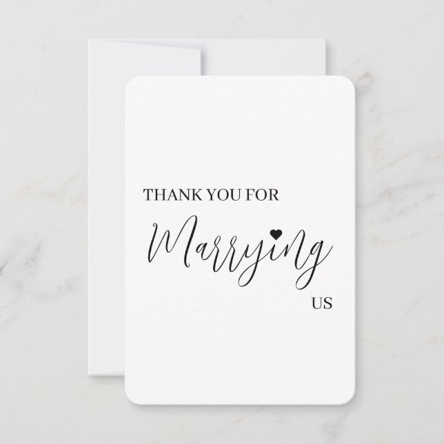 Carte de remerciements fournisseur mariage - Offic (Devant)