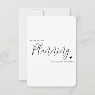 Carte de remerciements fournisseur mariage - Plani