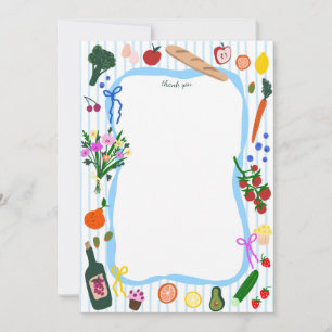 Carte De Remerciements FRAÎCHEMENT ARRIVÉ DU MARCHÉ Douce Fête de Mariage