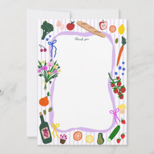 Carte De Remerciements FRAÎCHEMENT ARRIVÉ DU MARCHÉ Douce Fête de Mariage