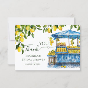 Carte De Remerciements Fraîchement sortie du marché Citrus Lemon Shower d