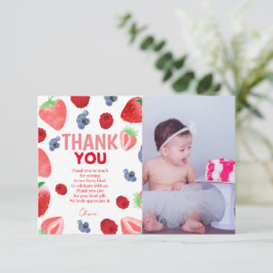 Carte De Remerciements Framboise douce Berry