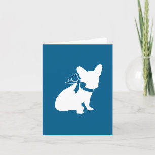 Carte De Remerciements Français Baby shower Bulldog Français Frenchie Blu