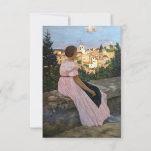 Carte De Remerciements Frederic Bazille - La robe rose