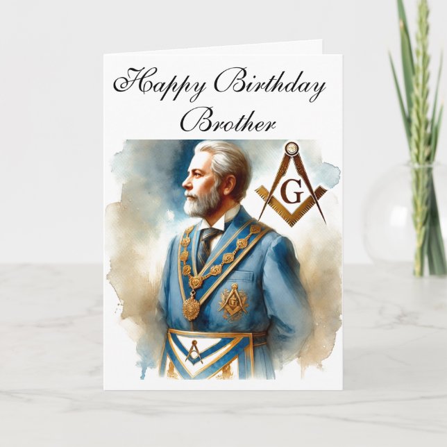 Carte De Remerciements Freemason Mason Freemason (Devant)