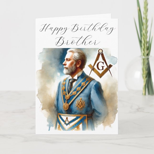 Carte De Remerciements Freemason Mason Freemason (Devant)