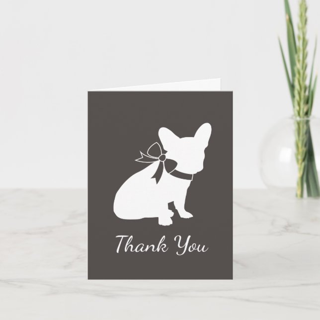 Carte De Remerciements French Bulldog Theme Party - Baby shower neutre (Devant)