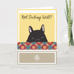 Carte De Remerciements Frenchie Get Well Card
