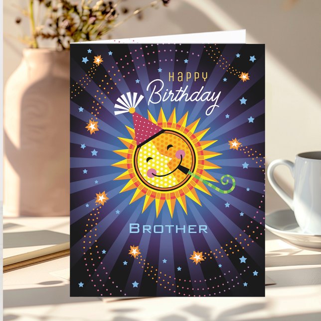 Carte De Remerciements Frère Celestial soleil Joyeux anniversaire (Créateur téléchargé)