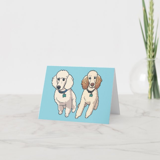 Carte De Remerciements Frères de caniche (Devant)