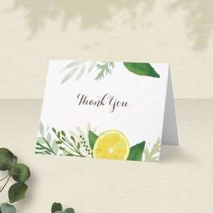 Carte De Remerciements Fresh lemon thank you card