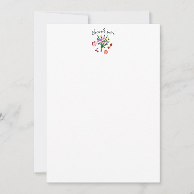 Carte De Remerciements FRESH OFF THE MARKET Cute Custom Bridal Shower (Devant)