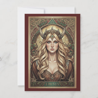 Carte De Remerciements Freyja Norse Goddess Art Flat Thank You Card