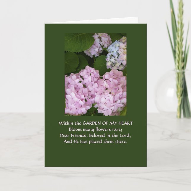 Carte De Remerciements Friendship Garden of My Heart Card HYD (Devant)