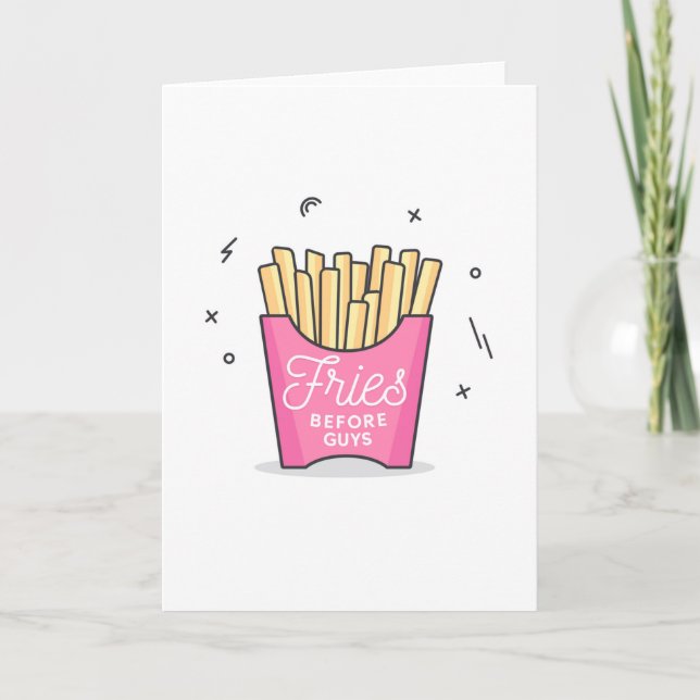 Carte De Remerciements Fries avant les garçons (Devant)