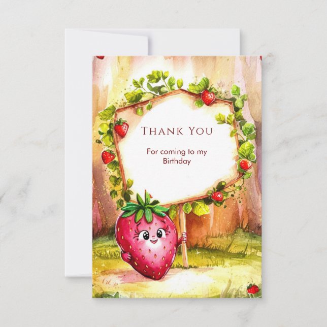 Carte De Remerciements Fruit Whimsical Boho Fruit Anniversaire (Devant)