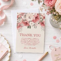 Fuchsia Rouge Crème Aquarelle Floral Anniversaire