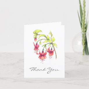 Carte De Remerciements Fuchsias