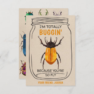 Carte De Remerciements Fun Bug Valentines Day Card Beatle