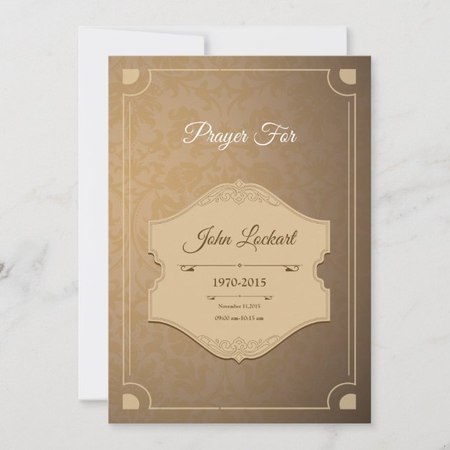 Carte de remerciements funéraire (Devant)