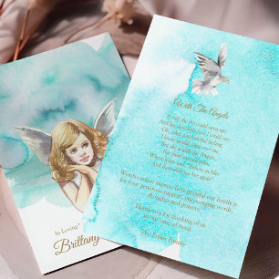 Carte de remerciements funéraire de Sympathy Angel