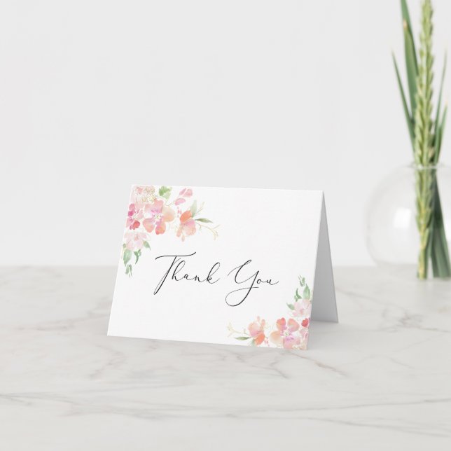 Carte de remerciements funéraire Floral Sympathy (Devant)