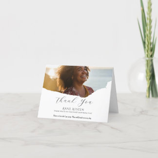 Carte de remerciements funéraire pliée