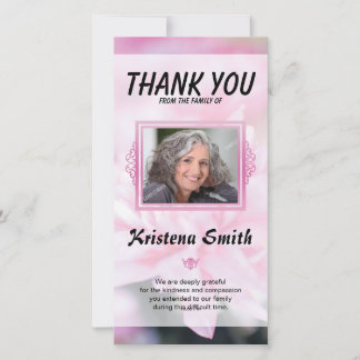Carte De Remerciements Funeral Thank You Sympathy Card