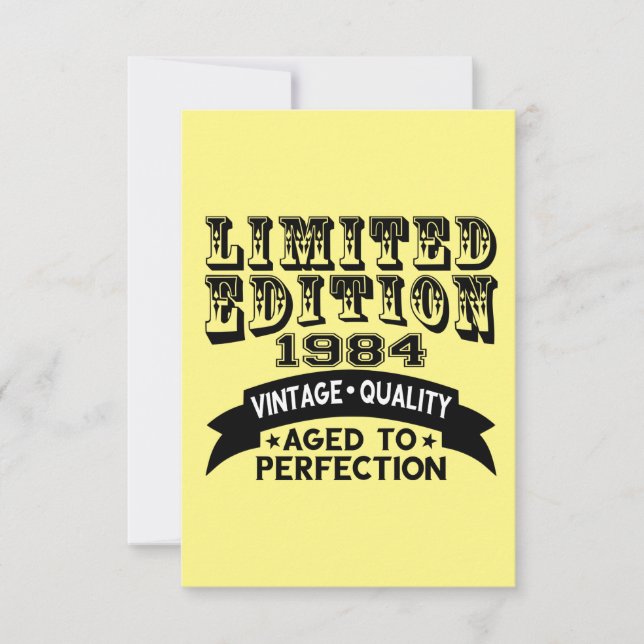 Carte De Remerciements Funny 1984 Birthday Card Limited Edition (Devant)
