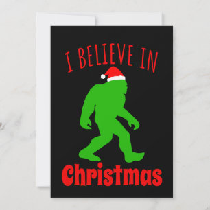 Carte De Remerciements Funny Bigfoot Je Crois En Noël