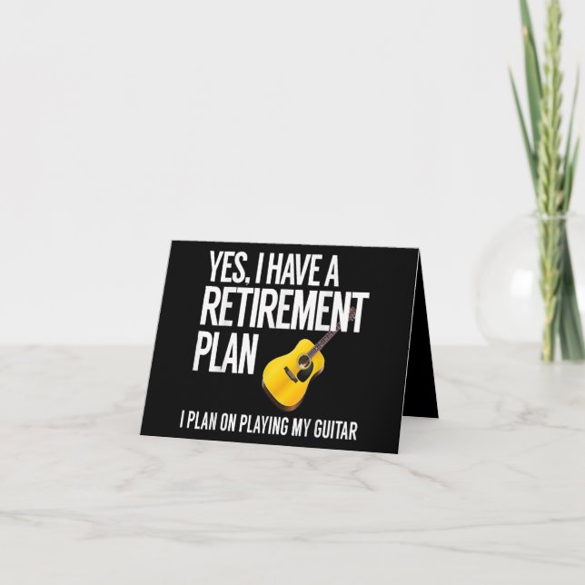 Carte De Remerciements Funny Guitar (Devant)