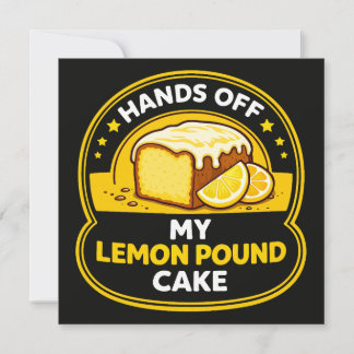 Carte De Remerciements Funny lemon pound cake baking humor dessert lover 
